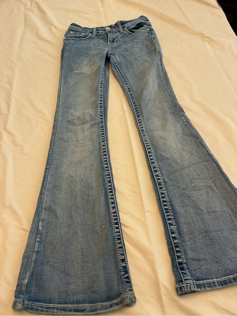 Telepathic High-Rise Blue Flare Jeans for Women size 0 (24 waist)